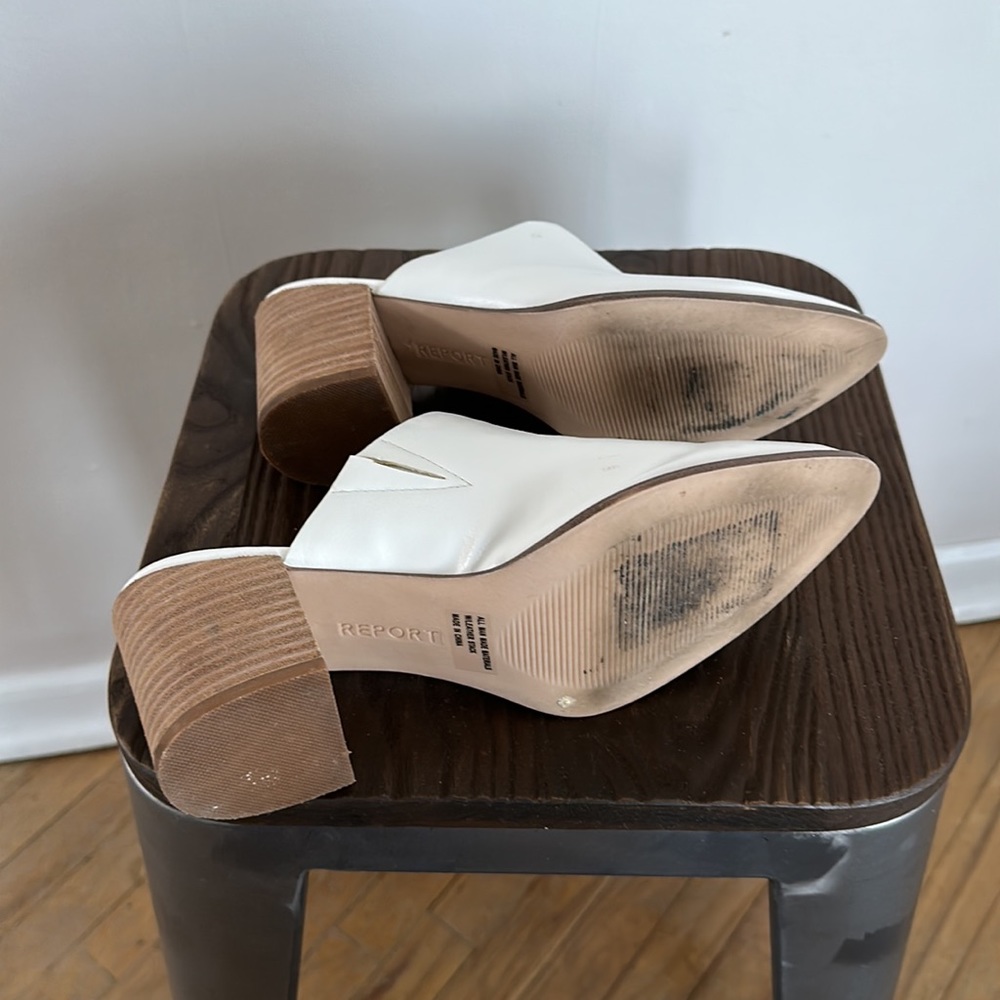 Report Pointed Toe Stack Heel Mule Shoe Size 8 - image 6